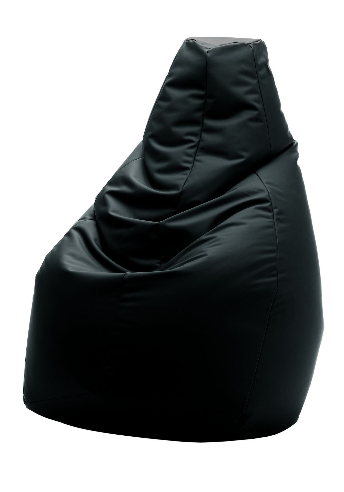 Schwarzer Sacco Sitzsack, ein moderner und bequemer Loungesessel für entspanntes Sitzen und Relaxen.